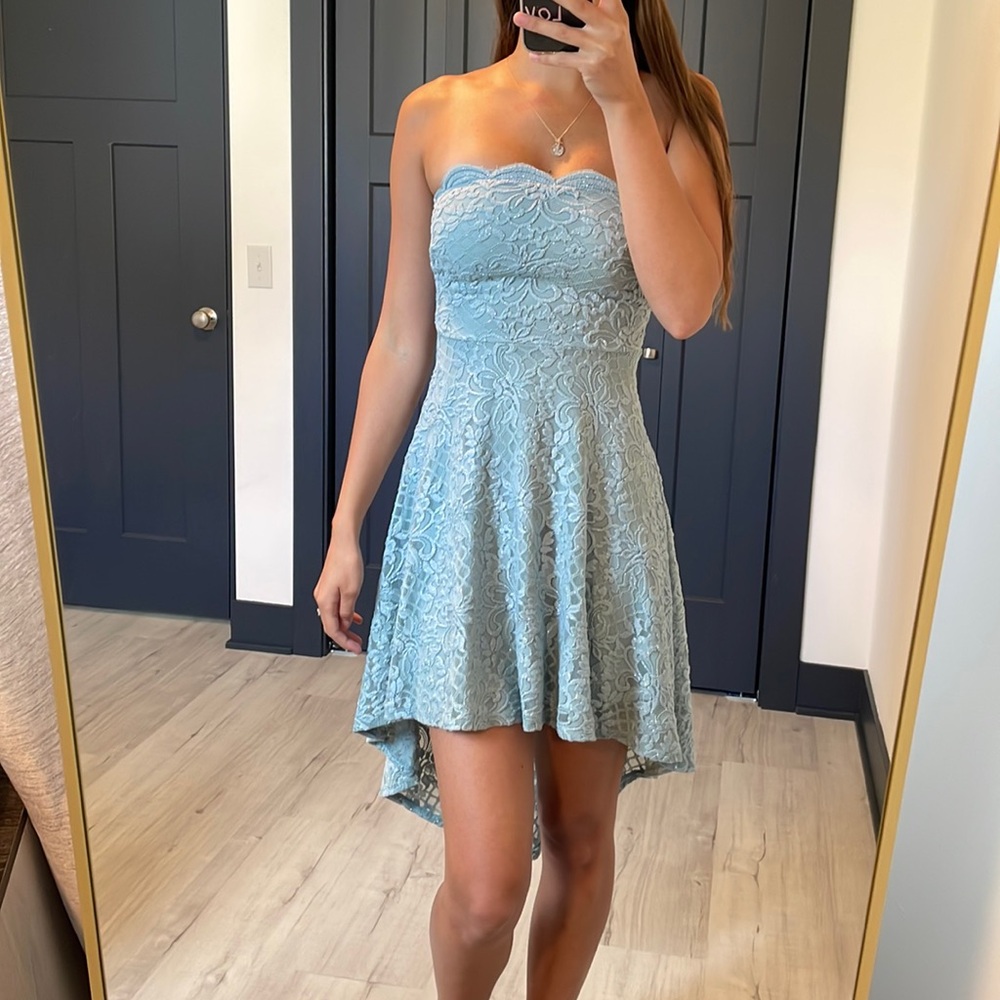 Light blue lace dress with sparkles